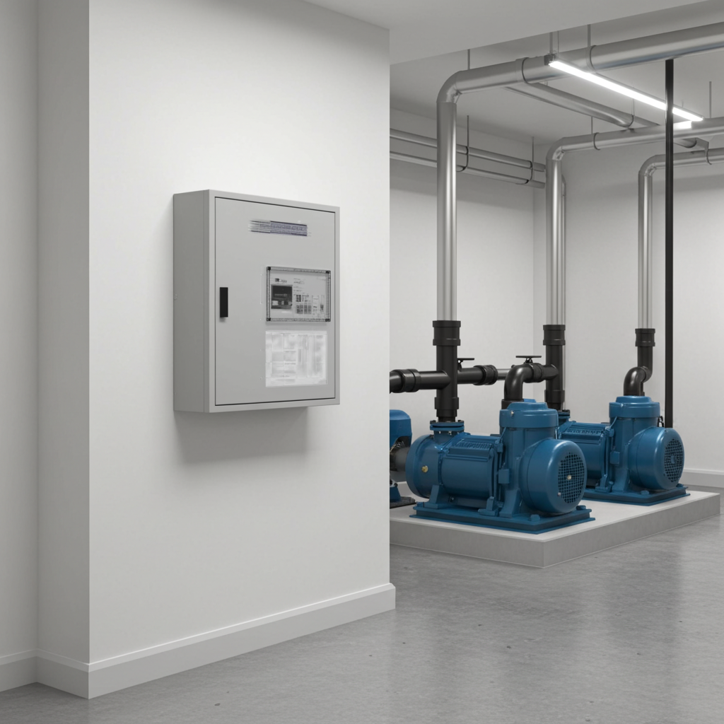 荏原ﾎﾟﾝﾌﾟ用制御盤EPC1B型0.2kw単独運転用漏電遮断器・進相ｺﾝﾃﾞﾝｻ付（LY型）単相100V