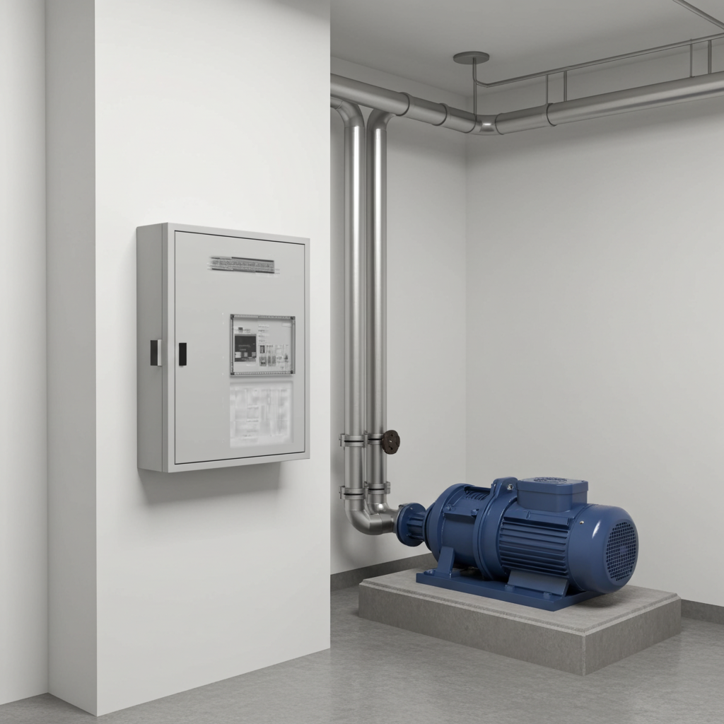 荏原ﾎﾟﾝﾌﾟ用制御盤0.2kwEPC1B型単独運転用漏電遮断器・進相ｺﾝﾃﾞﾝｻ付（LY型）三相200V直入