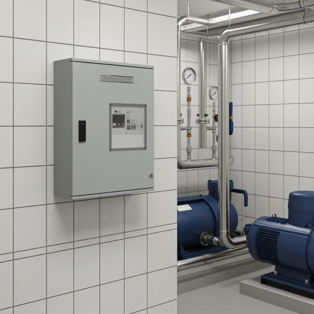 荏原ﾎﾟﾝﾌﾟ用制御盤2.2kwEPC1B型単独運転用漏電遮断器・進相ｺﾝﾃﾞﾝｻ付（LY型）三相200V直入