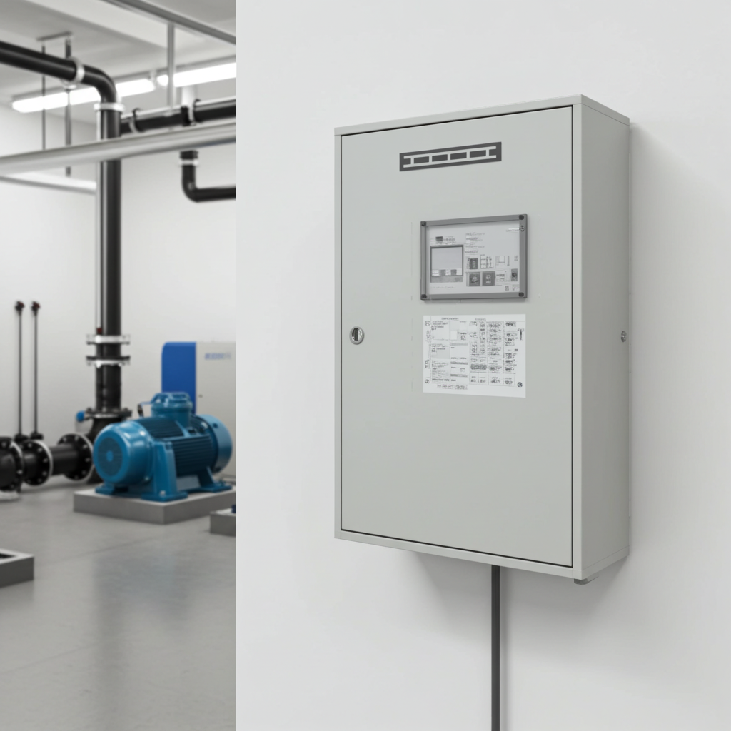 荏原ﾎﾟﾝﾌﾟ用制御盤7.5kwEPC1B型単独運転用漏電遮断器・進相ｺﾝﾃﾞﾝｻ付（LY型）三相200V直入