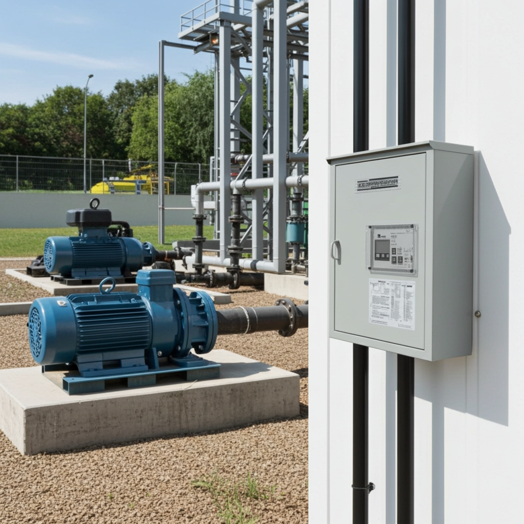 荏原ﾎﾟﾝﾌﾟ用制御盤0.25kwEPC1B型単独運転用屋外形・漏電遮断器付（WL型）単相100V