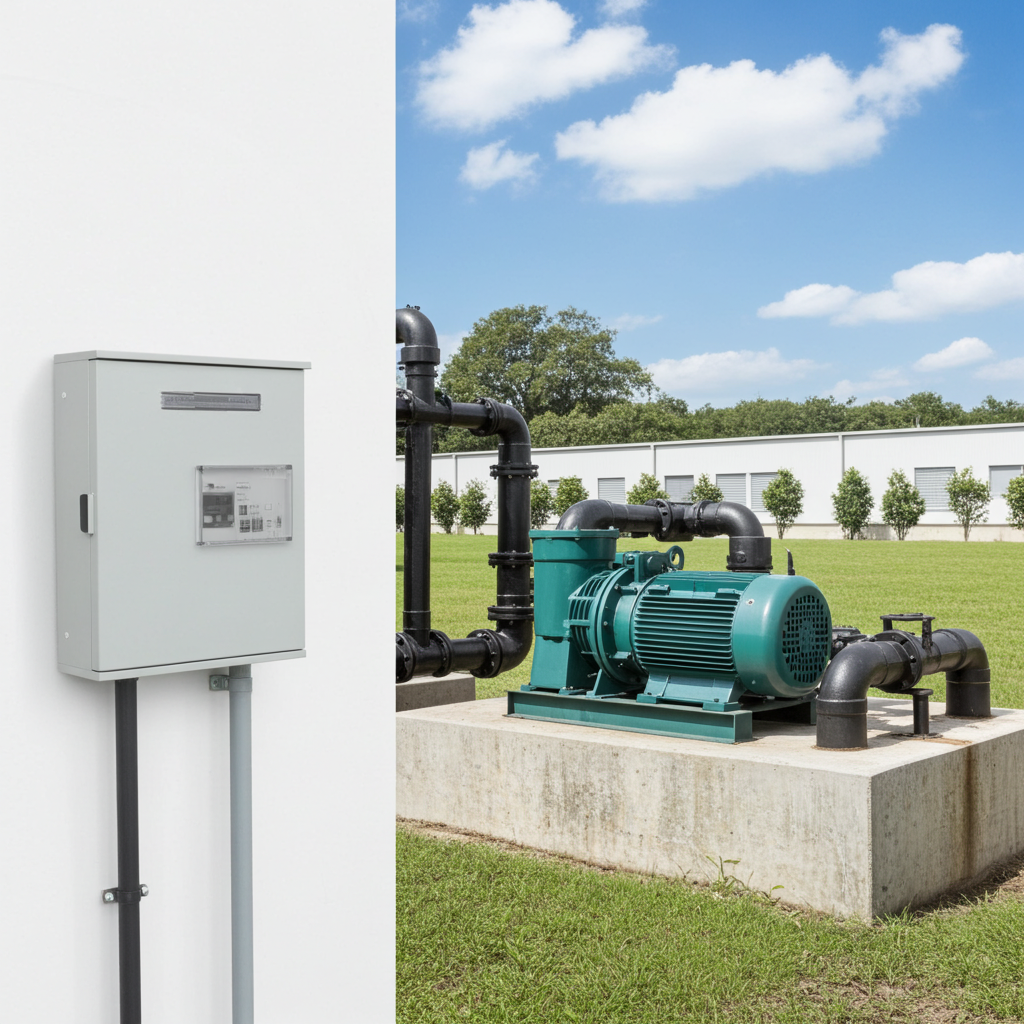 荏原ﾎﾟﾝﾌﾟ用制御盤0.4kwEPC1B型単独運転用屋外形・漏電遮断器付（WL型）単相100V