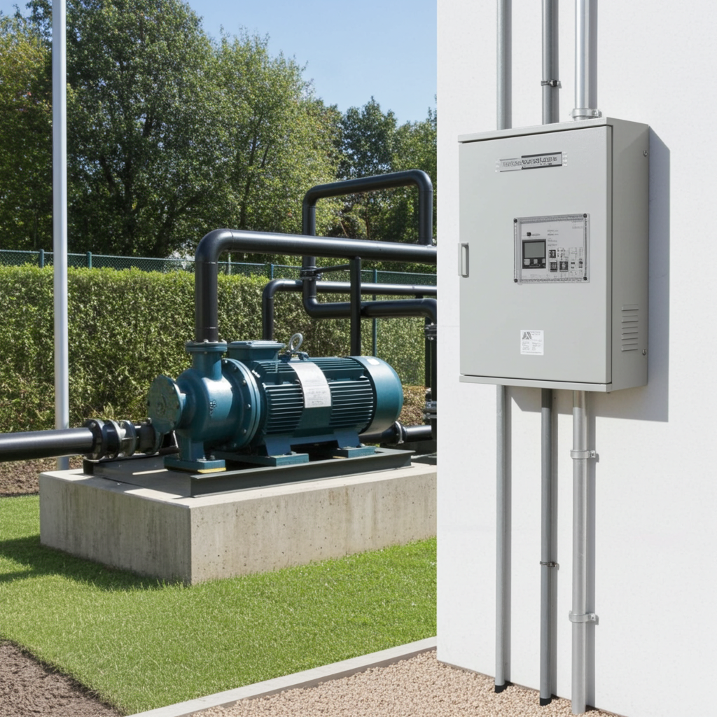 荏原ﾎﾟﾝﾌﾟ用制御盤0.25kwEPC1B型単独運転用屋外形・漏電遮断器付（WL型）三相200V直入