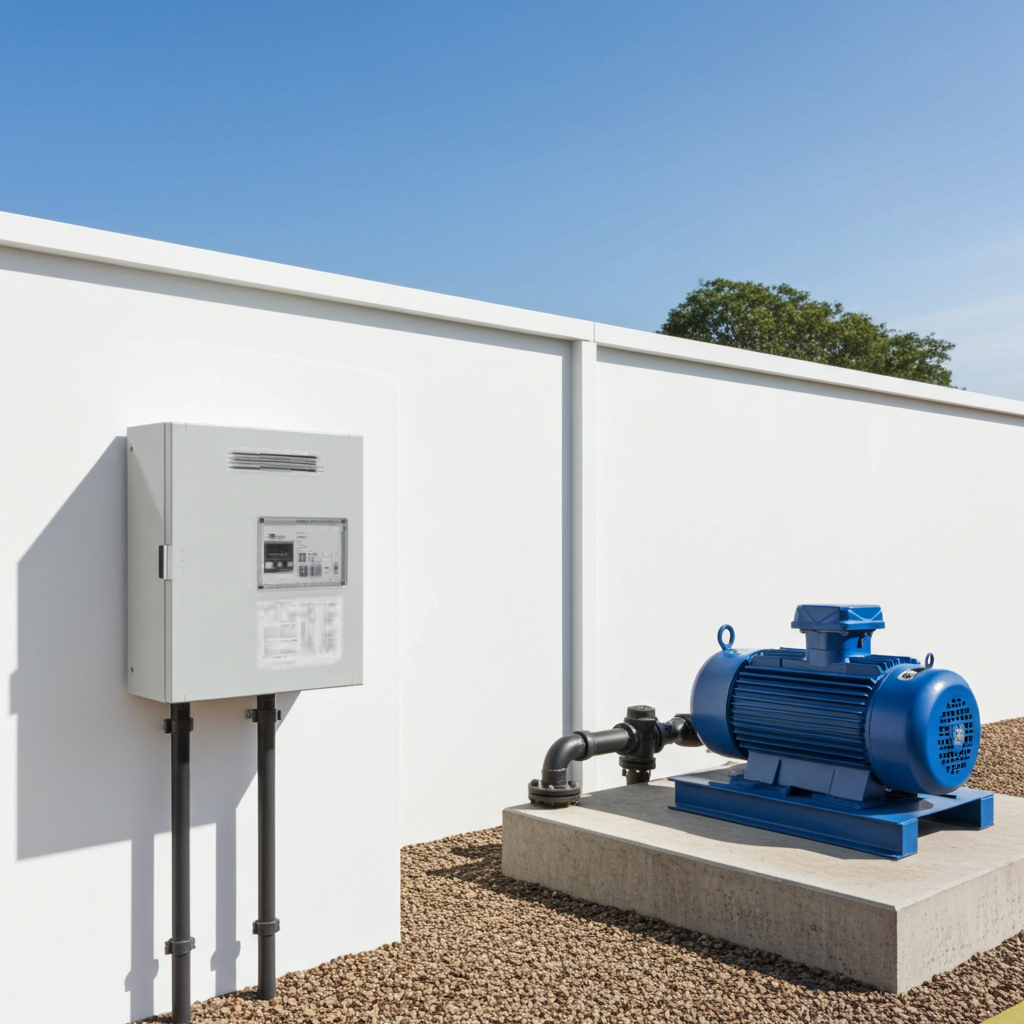 荏原ﾎﾟﾝﾌﾟ用制御盤0.75kwEPC1B型単独運転用屋外形・漏電遮断器付（WL型）三相200V直入