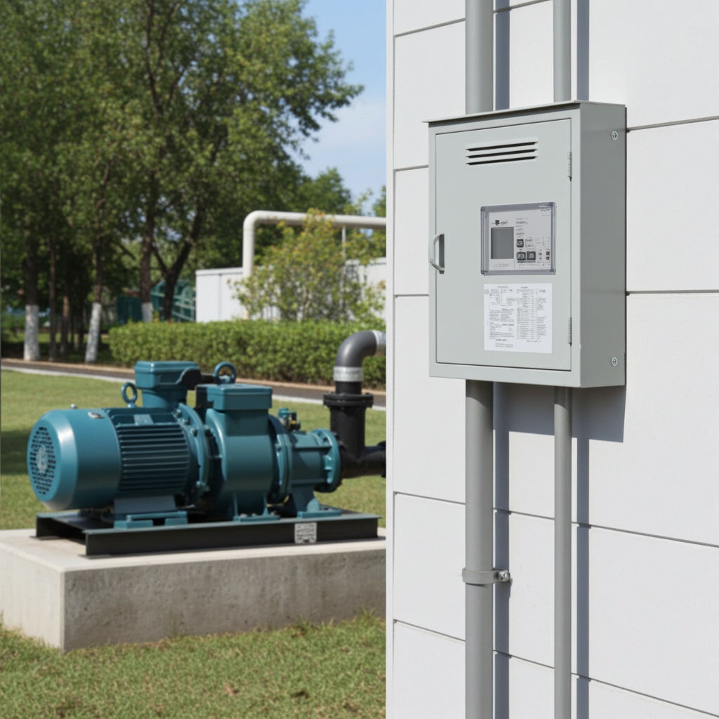 荏原ﾎﾟﾝﾌﾟ用制御盤7.5kwEPC1B型単独運転用屋外形・漏電遮断器付（WL型）三相200V直入