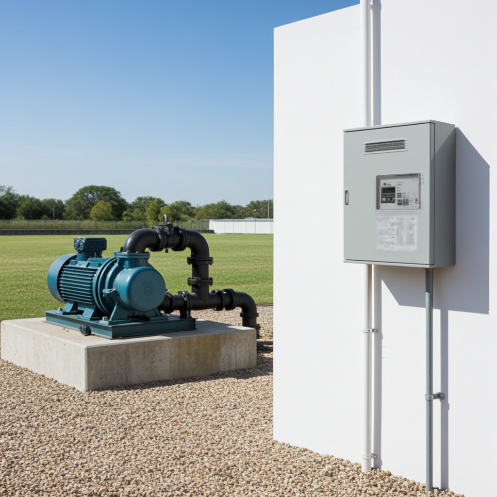 荏原ﾎﾟﾝﾌﾟ用制御盤15kwEPC1B型単独運転用屋外形・漏電遮断器付(WL型)三相200V ג-Δ