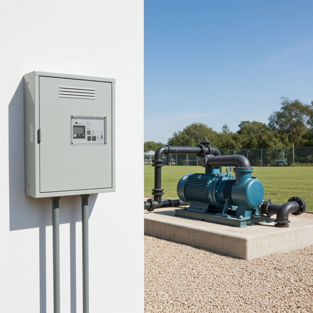 荏原ﾎﾟﾝﾌﾟ用制御盤22kwEPC1B型単独運転用屋外形・漏電遮断器付(WL型)三相200V ג-Δ