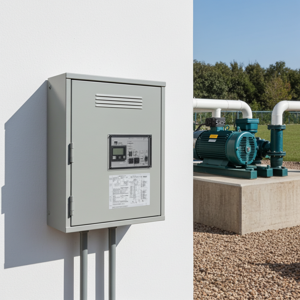 荏原ﾎﾟﾝﾌﾟ用制御盤7.5kwEPC1B型単独運転用屋外形・漏電遮断器・進相ｺﾝﾃﾞﾝｻ付(WLY型)三相200V ג-Δ