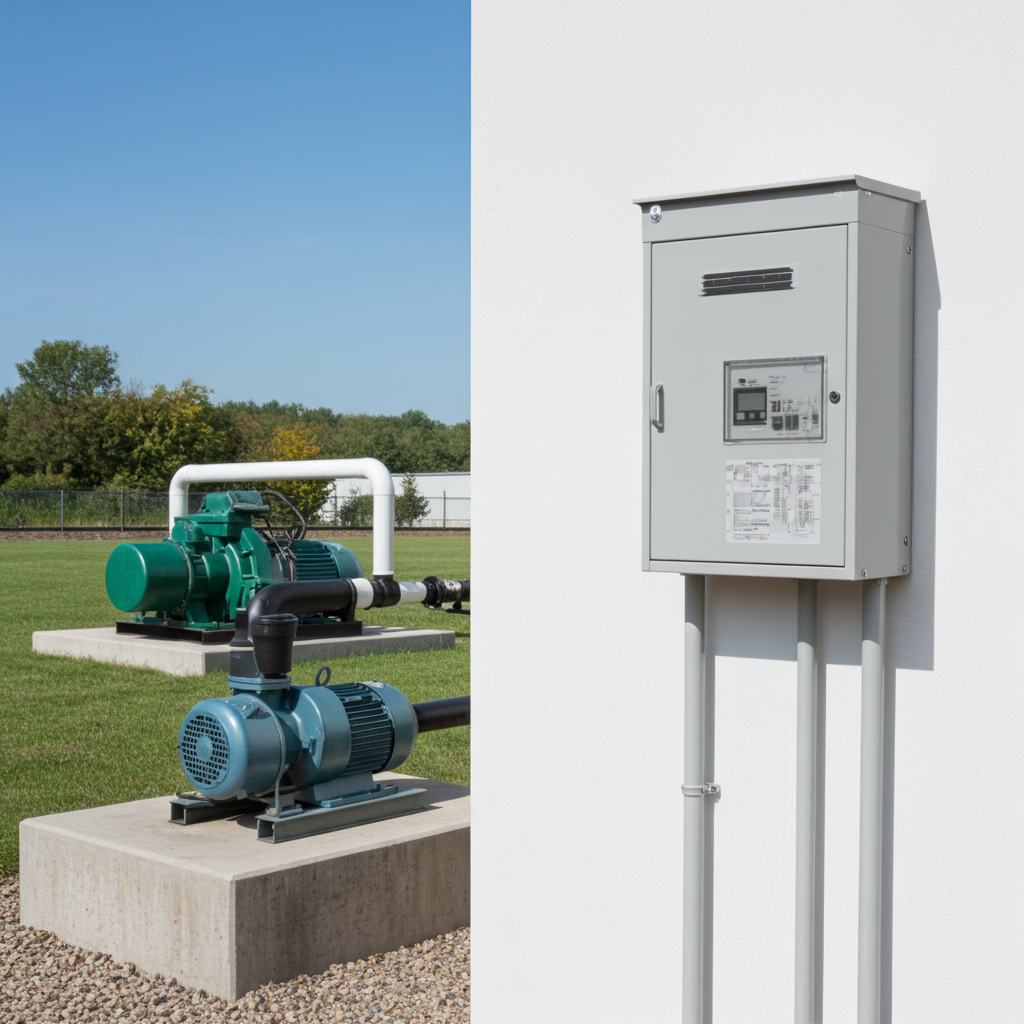 荏原ﾎﾟﾝﾌﾟ用制御盤18.5kwEPC1B型単独運転用屋外形・漏電遮断器・進相ｺﾝﾃﾞﾝｻ付(WLY型)三相200V ג-Δ