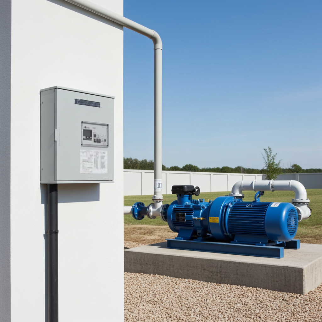 荏原ﾎﾟﾝﾌﾟ用制御盤37kwEPC1B型単独運転用屋外形・漏電遮断器・進相ｺﾝﾃﾞﾝｻ付(WLY型)三相200V ג-Δ