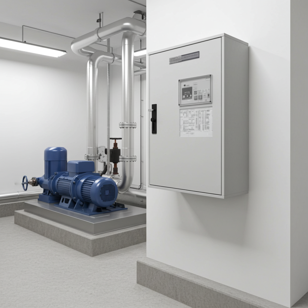 荏原ﾎﾟﾝﾌﾟ用制御盤0.4kwEPC1B型単独運転用漏電遮断器付（HL型）三相400V直入