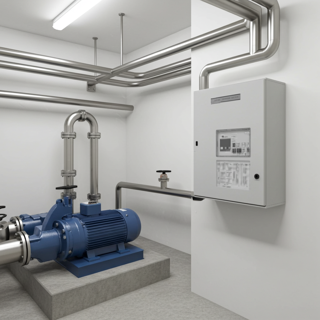 荏原ﾎﾟﾝﾌﾟ用制御盤5.5kwEPC1B型単独運転用漏電遮断器付（HL型）三相400V直入