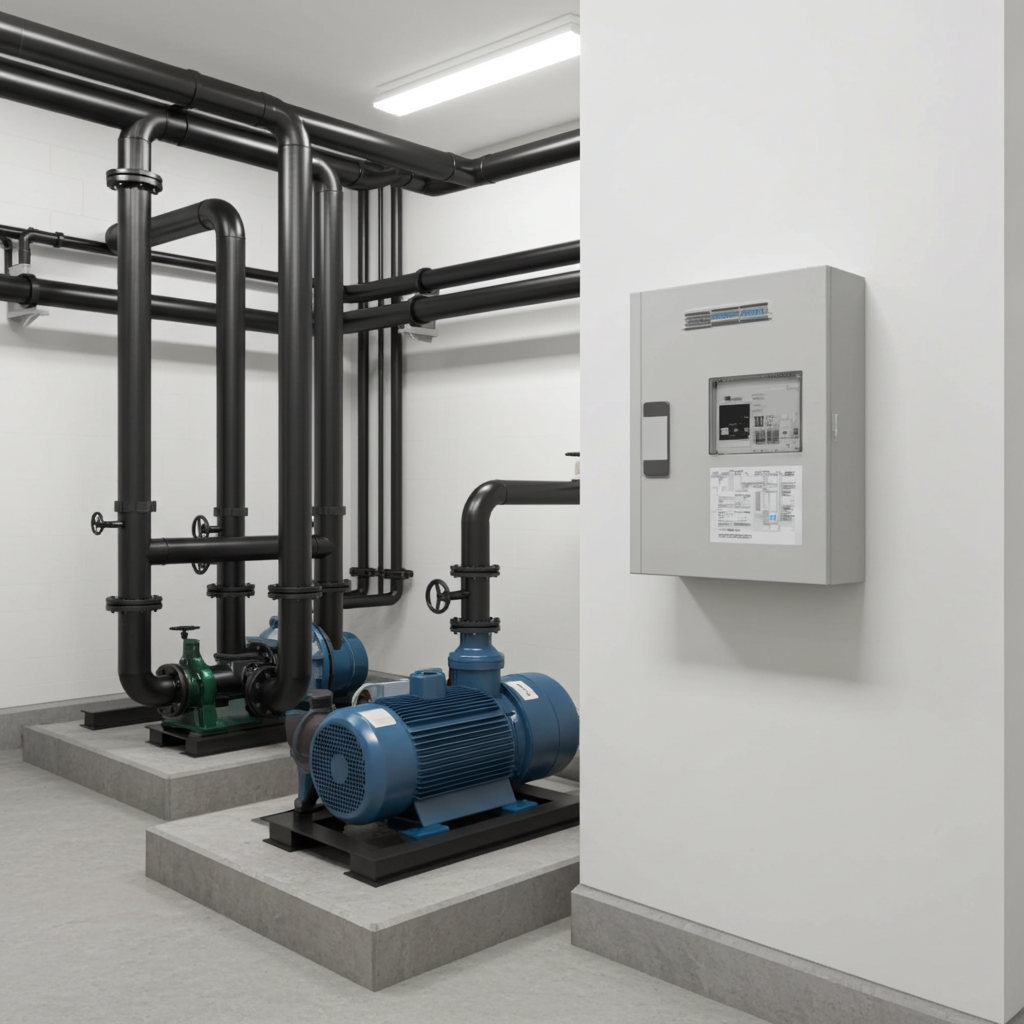 荏原ﾎﾟﾝﾌﾟ用制御盤18.5kwEPC1B型単独運転用漏電遮断器付(HL型)三相400V ג-Δ