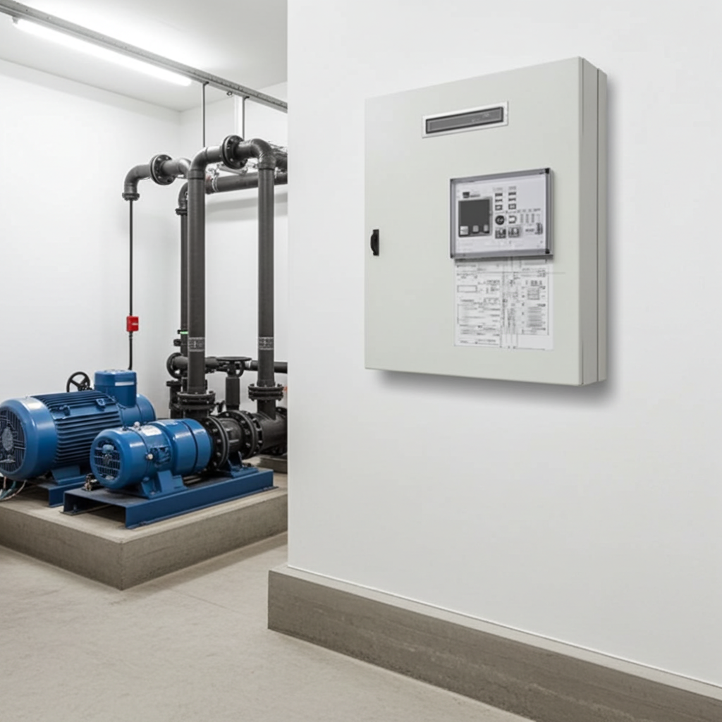 荏原ﾎﾟﾝﾌﾟ用制御盤0.2kwEPC2B型単独交互・交互並列運転用漏電遮断器付（L型）単相100V