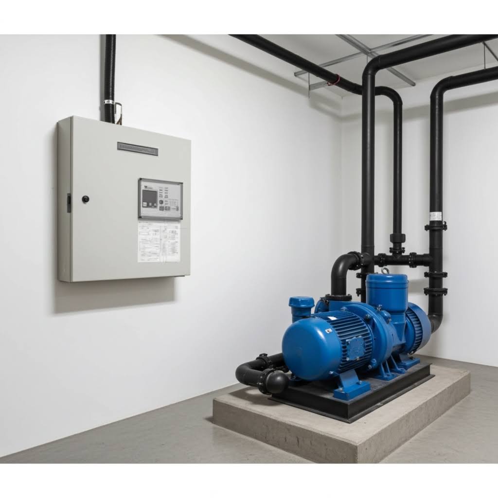 荏原ﾎﾟﾝﾌﾟ用制御盤0.25kwEPC2B型単独交互・交互並列運転用漏電遮断器付（L型）単相100V