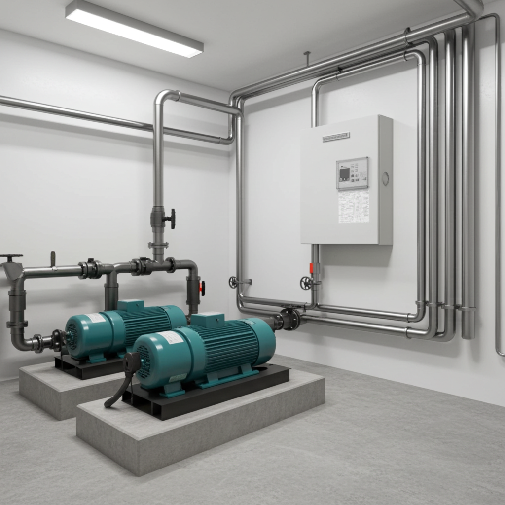 荏原ﾎﾟﾝﾌﾟ用制御盤0.75kwEPC2B型単独交互・交互並列運転用漏電遮断器付（L型）三相200V直入