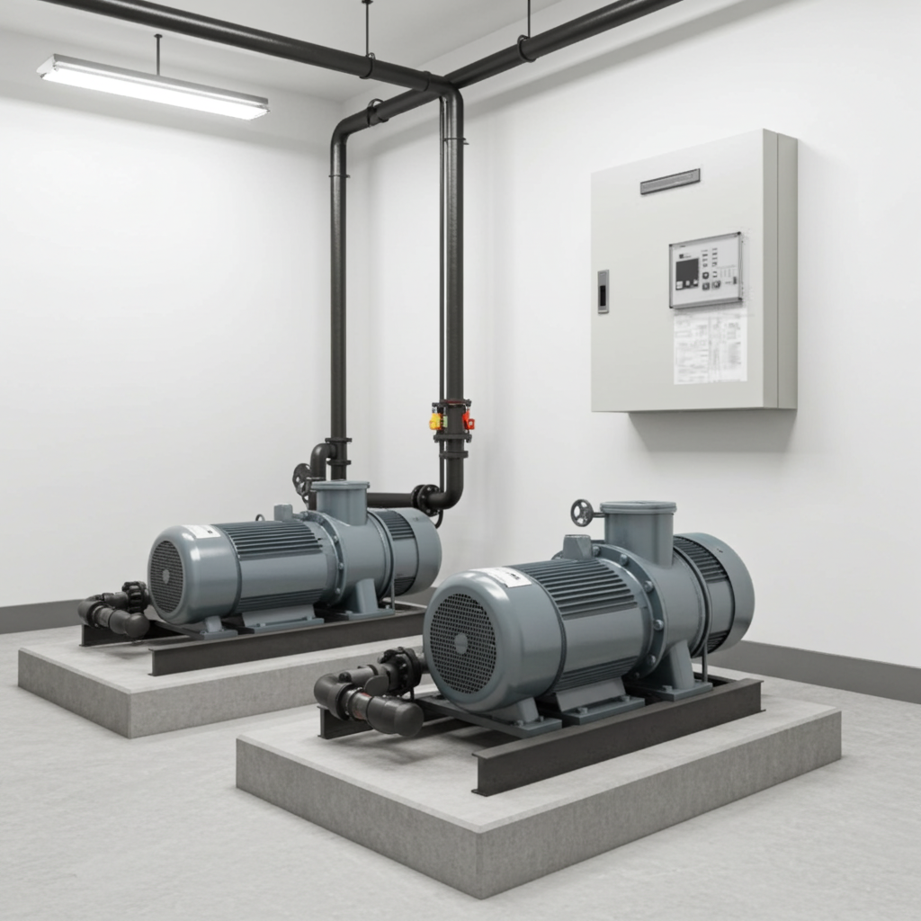 荏原ﾎﾟﾝﾌﾟ用制御盤30kwEPC2B型単独交互・交互並列運転用漏電遮断器付(L型)三相200V ג-Δ