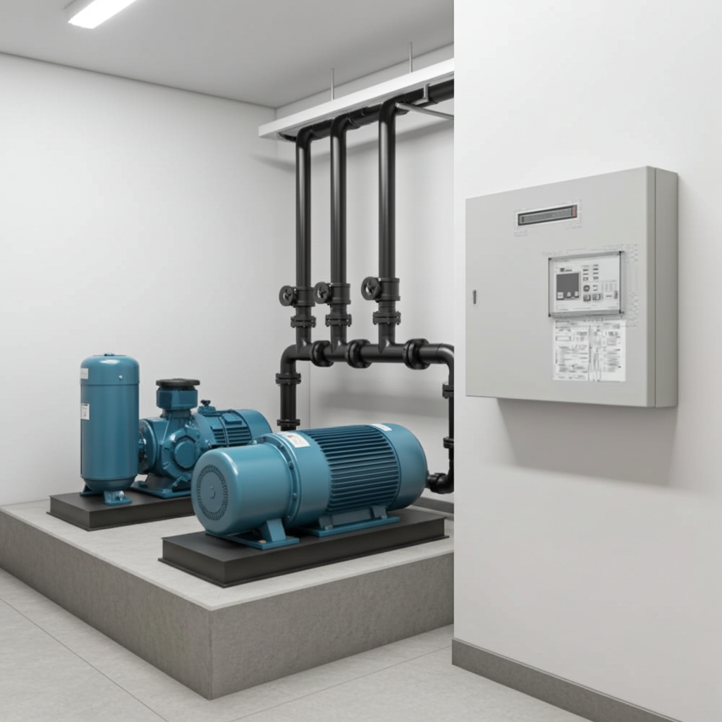 荏原ﾎﾟﾝﾌﾟ用制御盤0.2kwEPC2B型単独交互・交互並列運転用屋外形・漏電遮断器付（WL型）三相200V直入