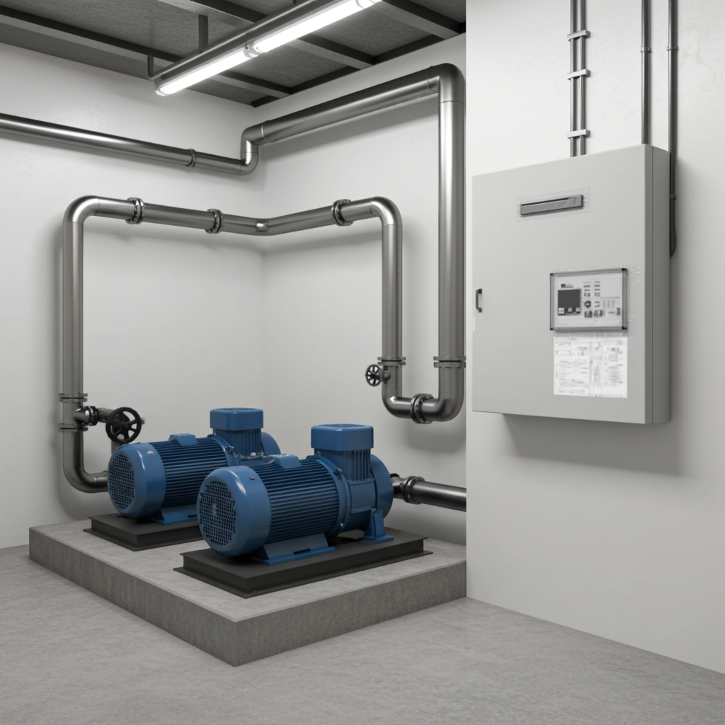 荏原ﾎﾟﾝﾌﾟ用制御盤0.25kwEPC2B型単独交互・交互並列運転用屋外形・漏電遮断器付（WL型）三相200V直入