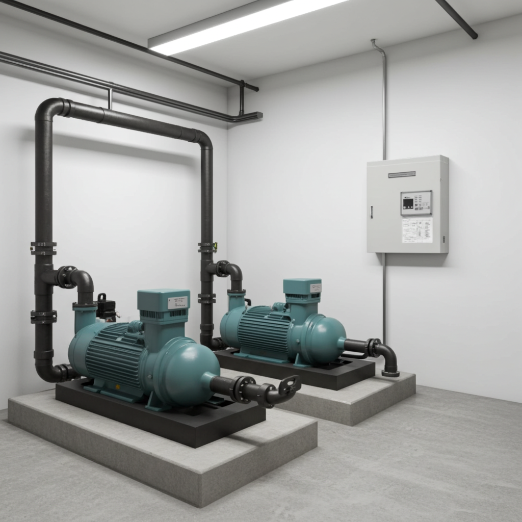 荏原ﾎﾟﾝﾌﾟ用制御盤0.75kwEPC2B型単独交互・交互並列運転用屋外形・漏電遮断器付（WL型）三相200V直入