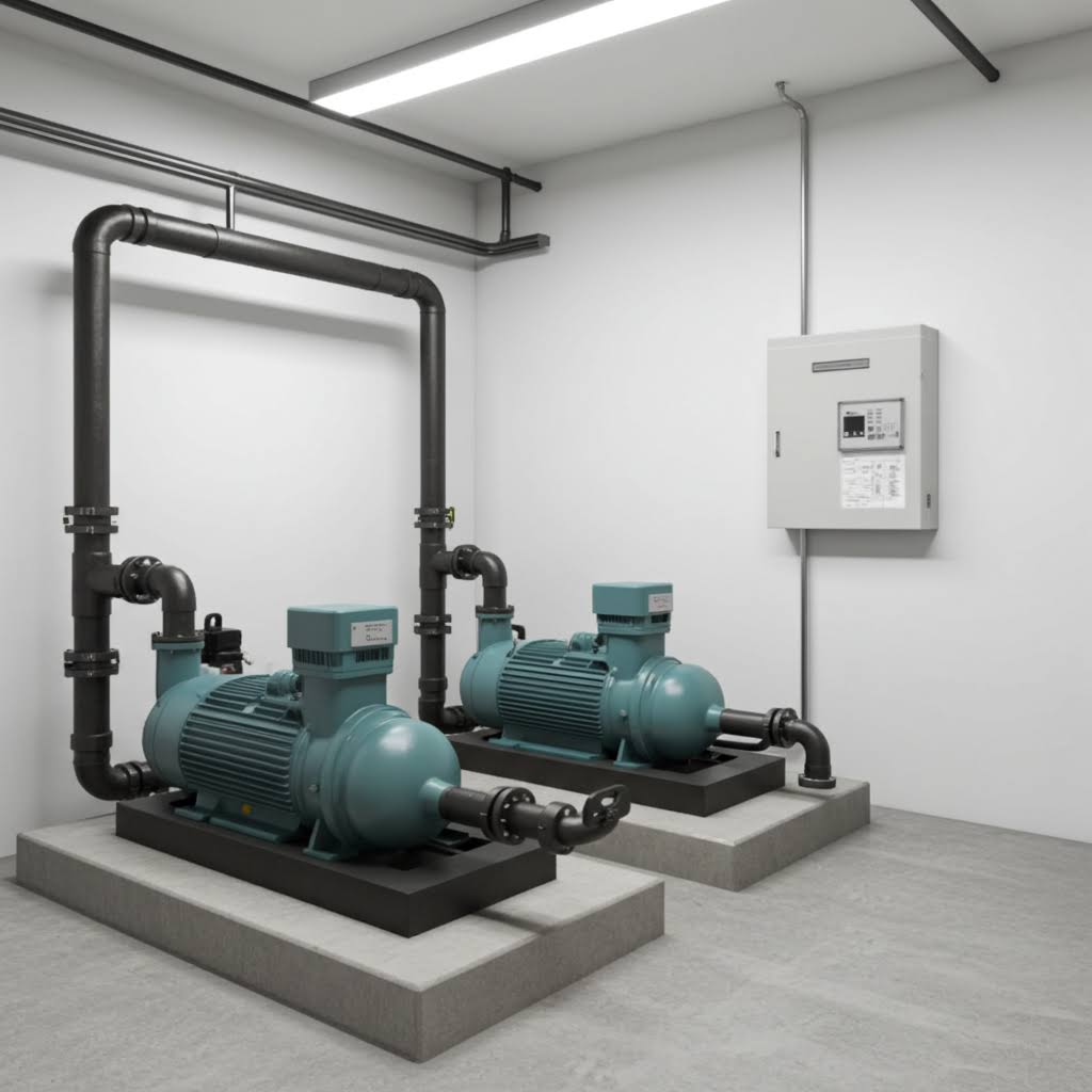 荏原ﾎﾟﾝﾌﾟ用制御盤1.5kwEPC2B型単独交互・交互並列運転用屋外形・漏電遮断器付（WL型）三相200V直入