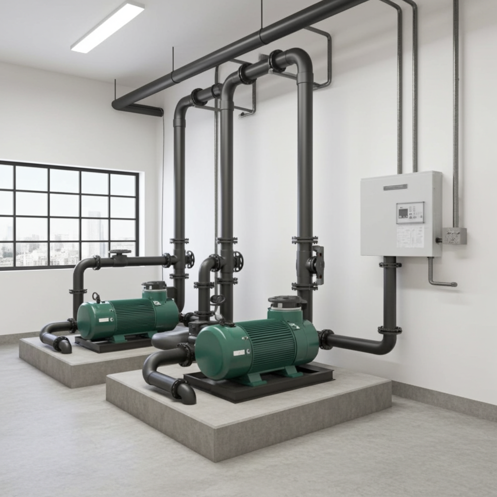 荏原ﾎﾟﾝﾌﾟ用制御盤3.7kwEPC2B型単独交互・交互並列運転用屋外形・漏電遮断器付（WL型）三相200V直入