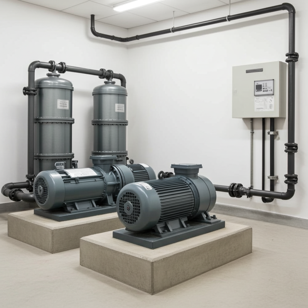 荏原ﾎﾟﾝﾌﾟ用制御盤15kwEPC2B型単独交互・交互並列運転用漏電遮断器・進相ｺﾝﾃﾞﾝｻ付(LZ型)三相200V ג-Δ60Hz