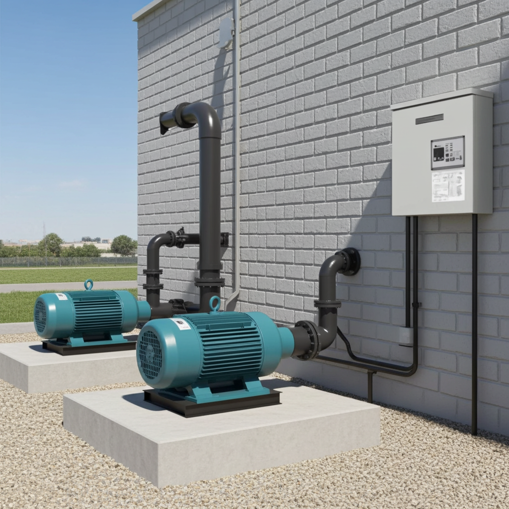 荏原ﾎﾟﾝﾌﾟ用制御盤3.7kwEPC2B型単独交互・交互並列運転用屋外形・漏電遮断器・進相ｺﾝﾃﾞﾝｻ付（WLZ型）三相200V直入60Hz