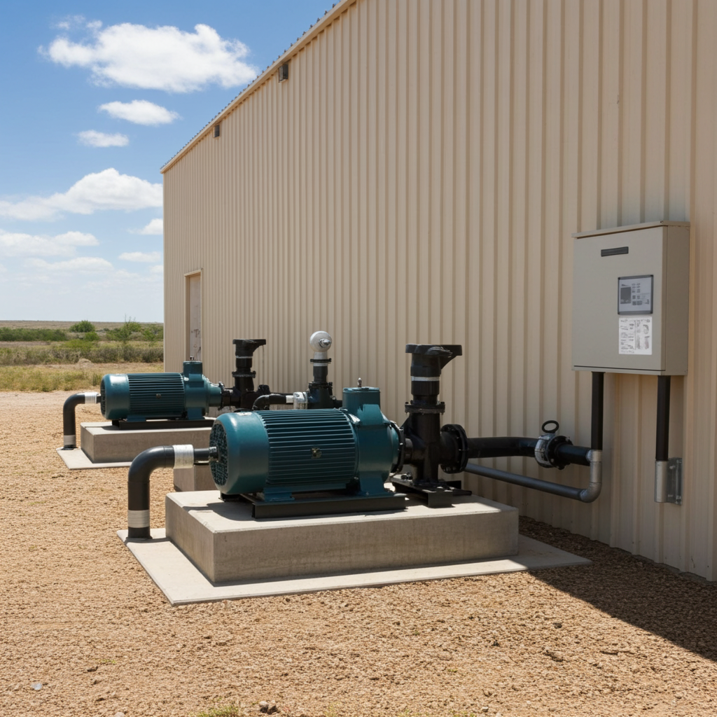 荏原ﾎﾟﾝﾌﾟ用制御盤 5.5kw EPC2B型単独交互・交互並列運転用屋外形・漏電遮断器・進相ｺﾝﾃﾞﾝｻ付（WLZ型）三相200V直入60Hz