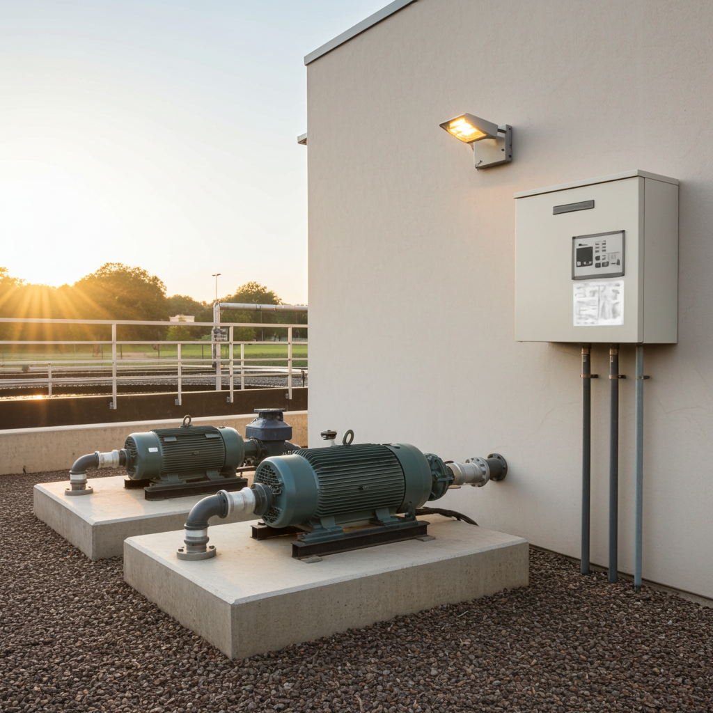 荏原ﾎﾟﾝﾌﾟ用制御盤 7.5kw EPC2B型単独交互・交互並列運転用屋外形・漏電遮断器・進相ｺﾝﾃﾞﾝｻ付（WLZ型）三相200V直入60Hz