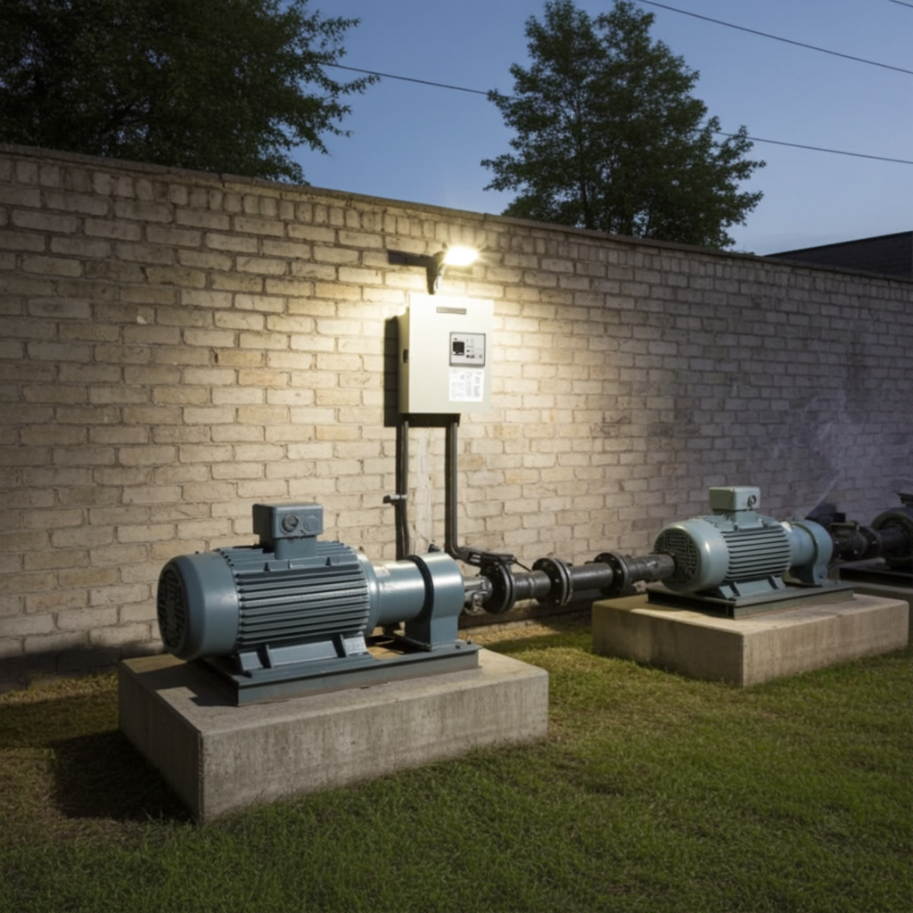 荏原ﾎﾟﾝﾌﾟ用制御盤15kwEPC2B型単独交互・交互並列運転用屋外形・漏電遮断器・進相ｺﾝﾃﾞﾝｻ付(WLZ型)三相200V ג-Δ60Hz