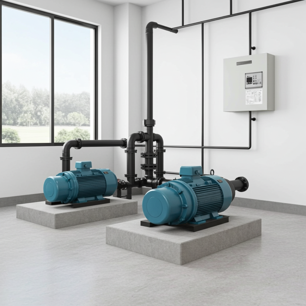 荏原ﾎﾟﾝﾌﾟ用制御盤0.4kwEPC2B型単独交互・交互並列運転用漏電遮断器ポンプ個別付（K型）三相200V直入