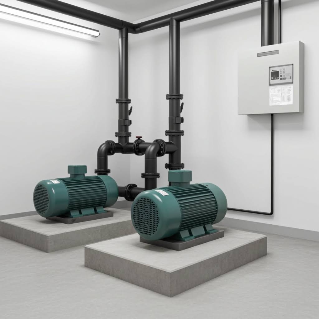 荏原ﾎﾟﾝﾌﾟ用制御盤11kwEPC2B型単独交互・交互並列運転用漏電遮断器ポンプ個別付（K型）三相200V直入