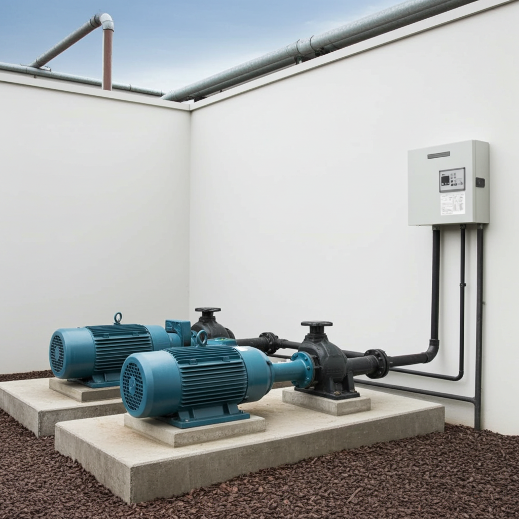 荏原ﾎﾟﾝﾌﾟ用制御盤0.4kwEPC2B型単独交互・交互並列運転用屋外形・漏電遮断器ポンプ個別付（WK型）単相100V直入