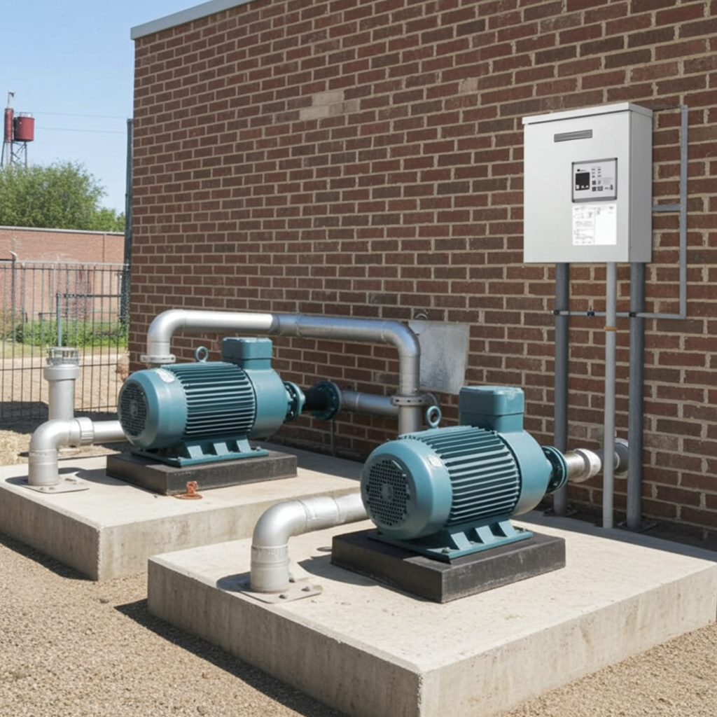 荏原ﾎﾟﾝﾌﾟ用制御盤0.4kwEPC2B型単独交互・交互並列運転用屋外形・漏電遮断器ポンプ個別付（WK型）三相200V直入