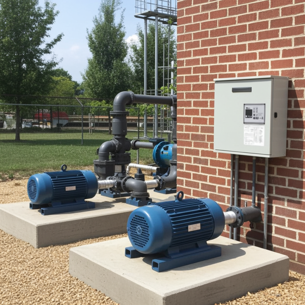 荏原ﾎﾟﾝﾌﾟ用制御盤7.5kwEPC2B型単独交互・交互並列運転用屋外形・漏電遮断器ポンプ個別付(WK型)三相200V ג-Δ