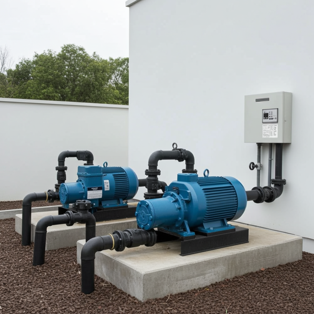 荏原ﾎﾟﾝﾌﾟ用制御盤22kwEPC2B型単独交互・交互並列運転用屋外形・漏電遮断器ポンプ個別付(WK型)三相200V ג-Δ