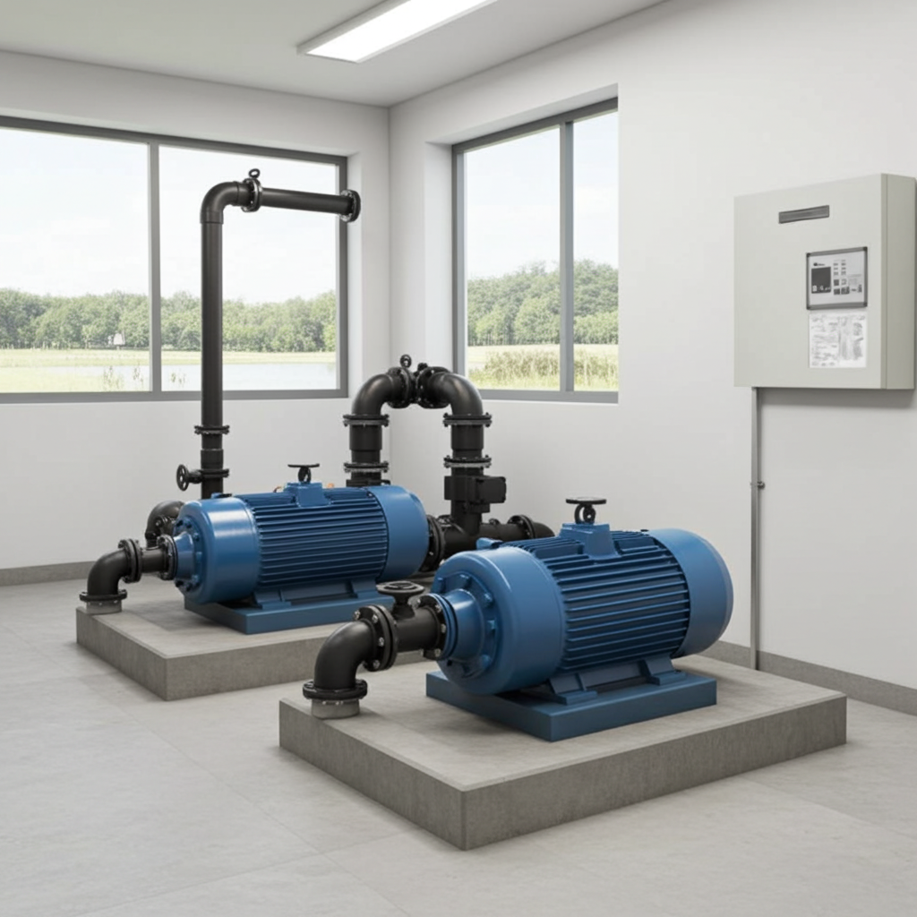 荏原ﾎﾟﾝﾌﾟ用制御盤0.15kwEPC2B型単独交互・交互並列運転用漏電遮断器ポンプ個別・進相ｺﾝﾃﾞﾝｻ付（50Hz:KY型）単相100V直入