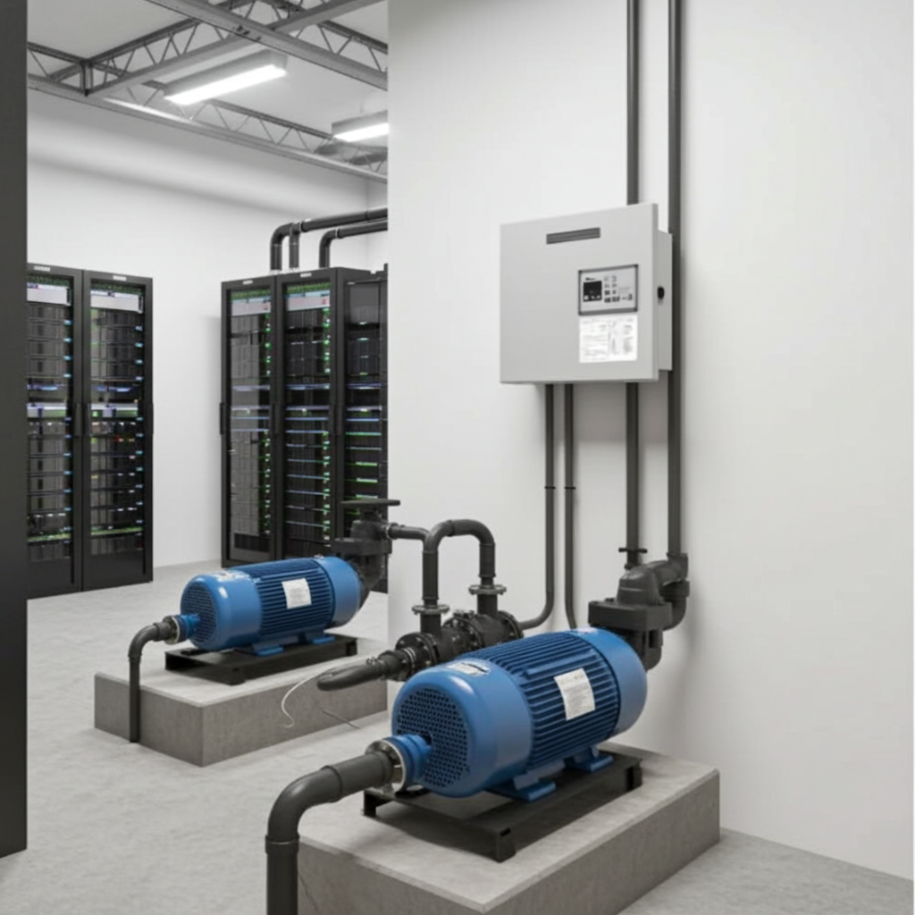 荏原ﾎﾟﾝﾌﾟ用制御盤0.75kwEPC2B型単独交互・交互並列運転用漏電遮断器ポンプ個別・進相ｺﾝﾃﾞﾝｻ付（50Hz:KY型）三相200V直入