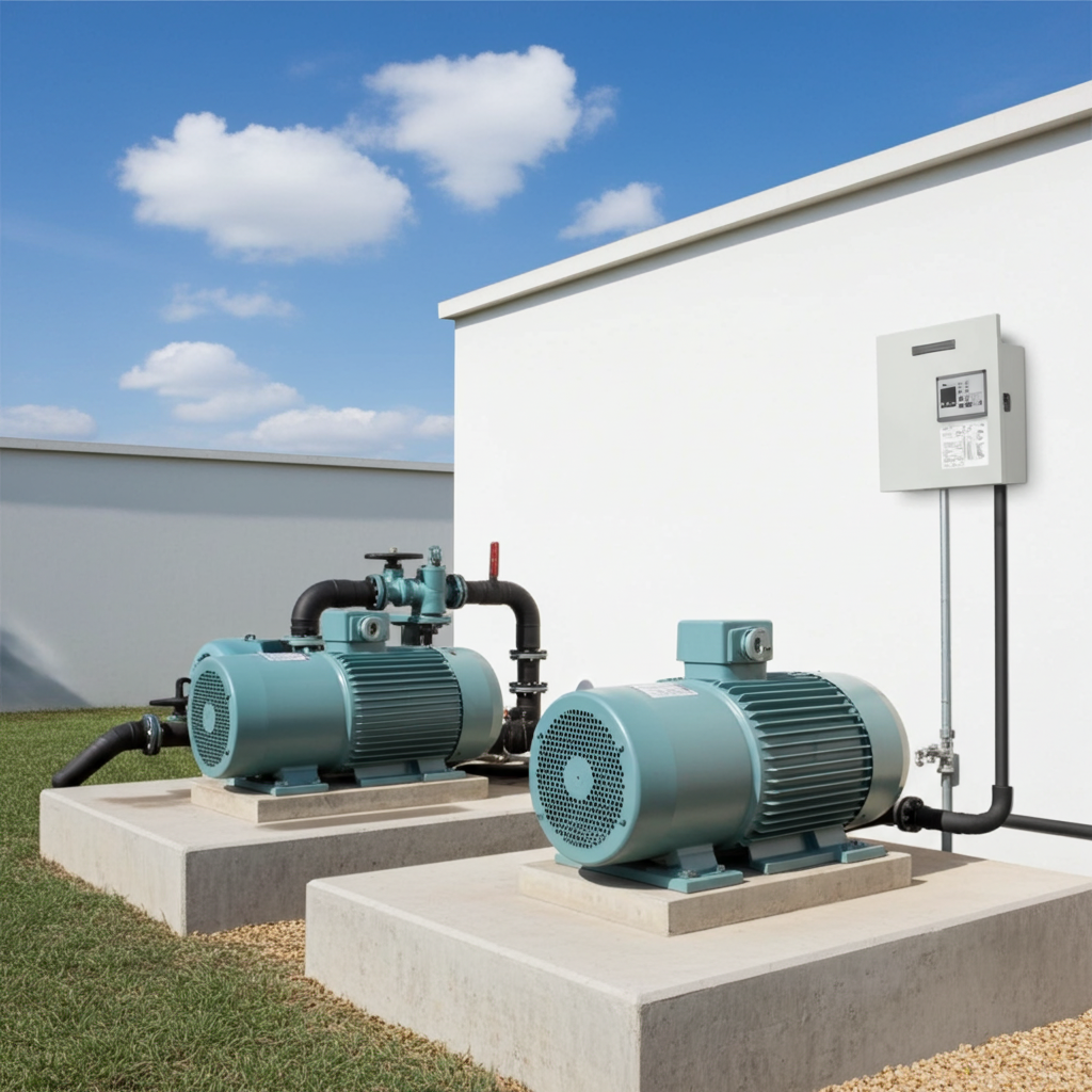 荏原ﾎﾟﾝﾌﾟ用制御盤0.15kwEPC2B型単独交互・交互並列運転用屋外形・漏電遮断器ポンプ個別・進相ｺﾝﾃﾞﾝｻ付（WKY型）単相100V50Hz