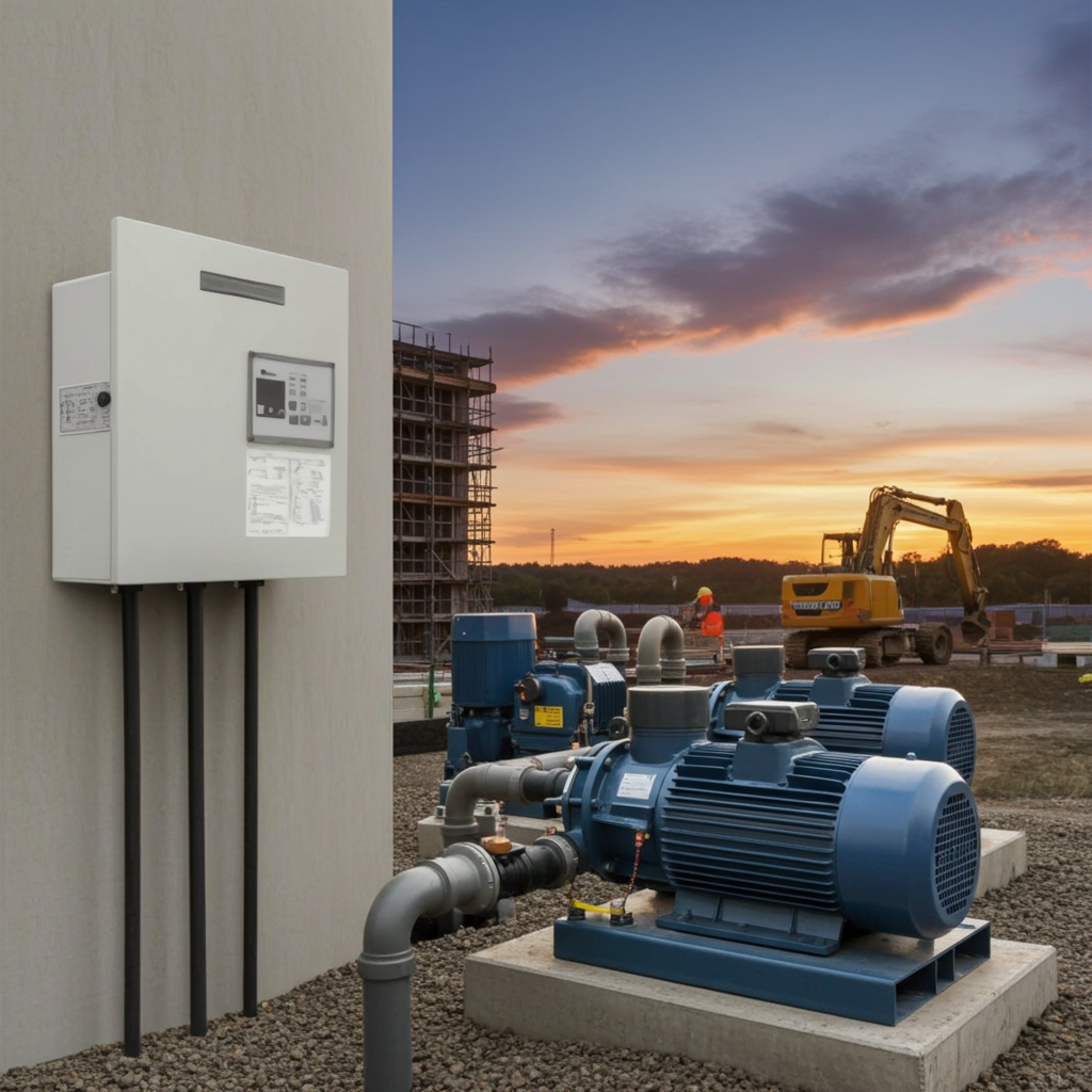 荏原ﾎﾟﾝﾌﾟ用制御盤5.5kwEPC2B型単独交互・交互並列運転用屋外形・漏電遮断器ポンプ個別・進相ｺﾝﾃﾞﾝｻ付（WKY型）三相200V直入50Hz