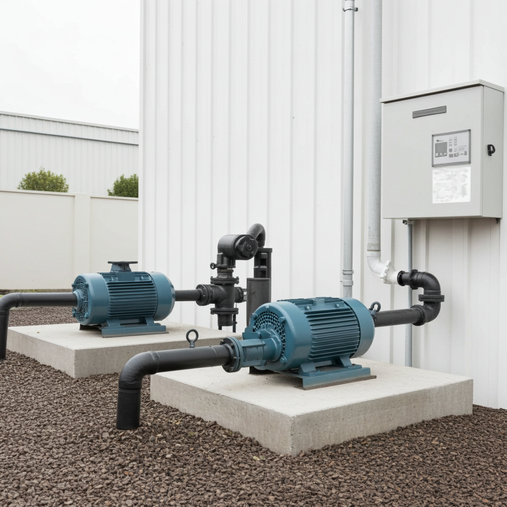 荏原ﾎﾟﾝﾌﾟ用制御盤22kwEPC2B型単独交互・交互並列運転用屋外形・漏電遮断器ポンプ個別・進相ｺﾝﾃﾞﾝｻ付(WKY型)三相200V ג-Δ50Hz