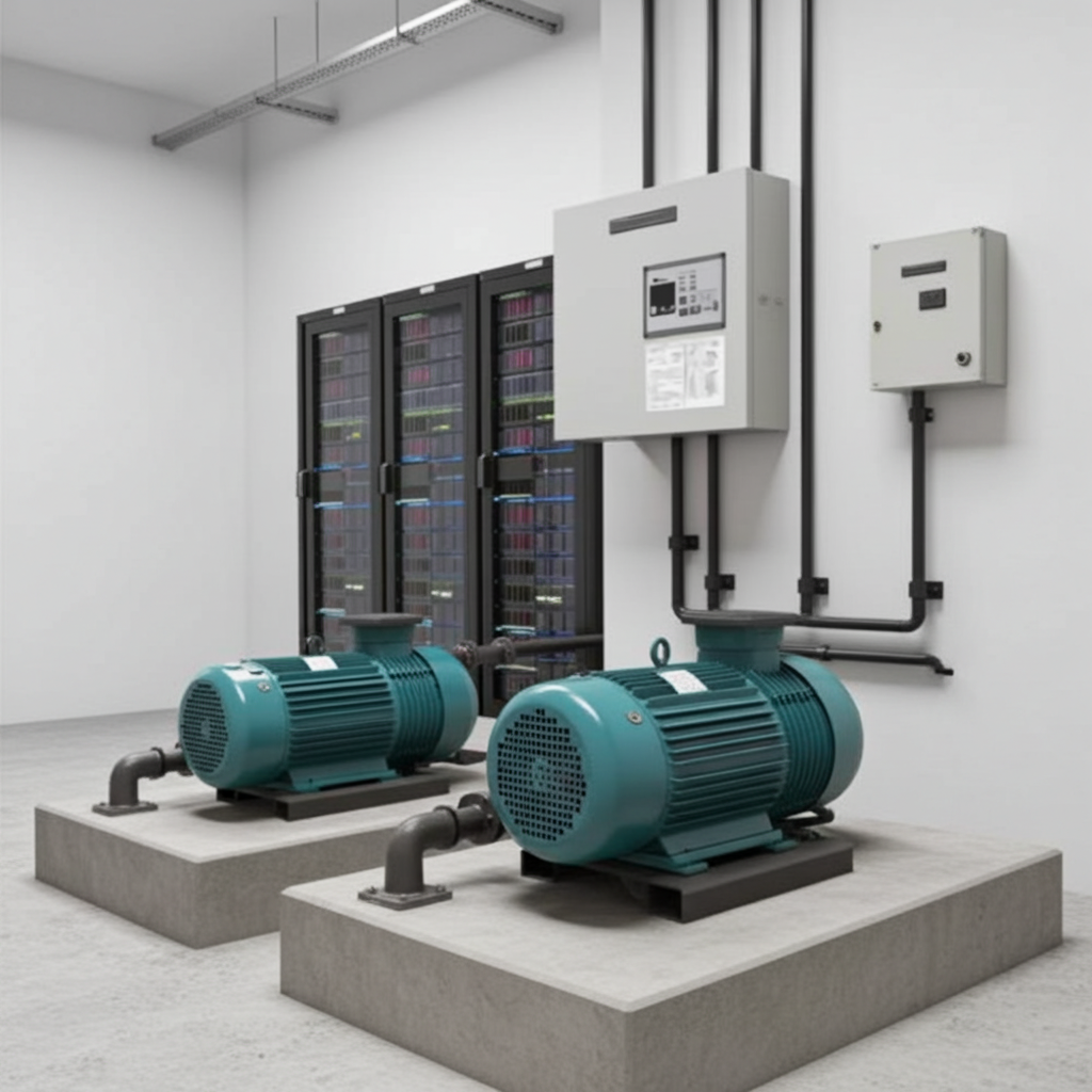 荏原ﾎﾟﾝﾌﾟ用制御盤0.2kwEPC2B型単独交互・交互並列運転用漏電遮断器ポンプ個別・進相ｺﾝﾃﾞﾝｻ付（60Hz:KZ型）単相100V直入