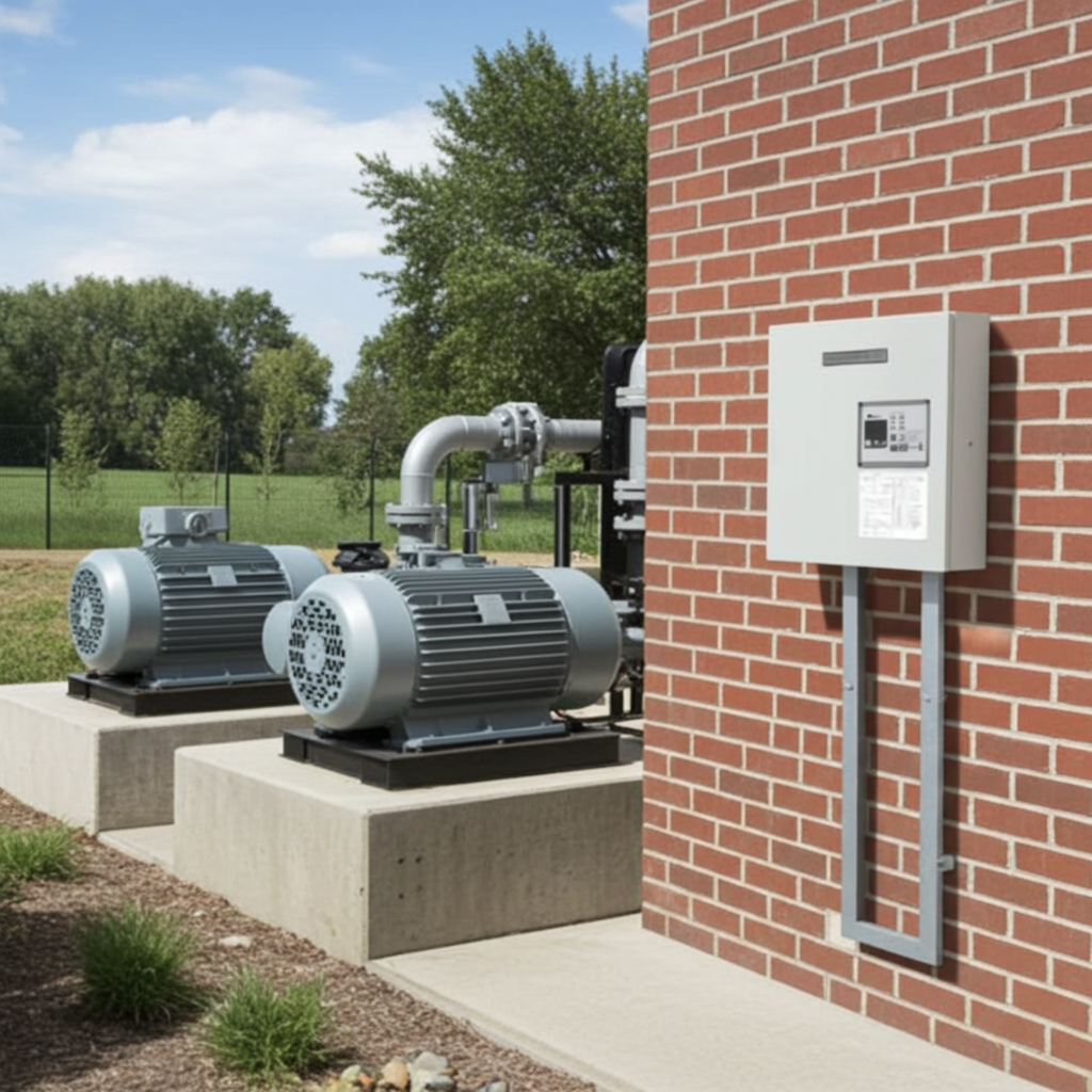 荏原ﾎﾟﾝﾌﾟ用制御盤0.2kwEPC2B型単独交互・交互並列運転用屋外形・漏電遮断器ポンプ個別・進相ｺﾝﾃﾞﾝｻ付（WKZ型）単相100V60Hz