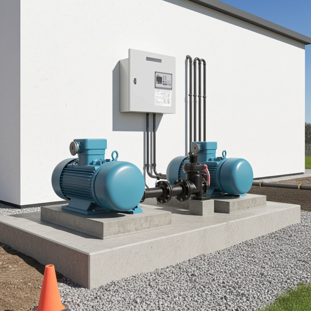 荏原ﾎﾟﾝﾌﾟ用制御盤0.2kwEPC2B型単独交互・交互並列運転用屋外形・漏電遮断器ポンプ個別・進相ｺﾝﾃﾞﾝｻ付（WKZ型）三相200V直入60Hz