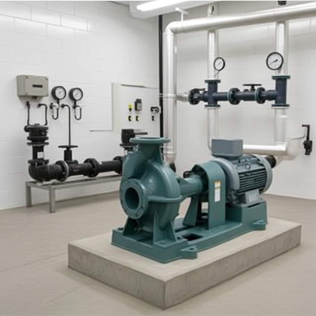 SJ4-125×100H53.7-e 渦巻ﾎﾟﾝﾌﾟ4極直結形SJ4型屋内3相200V