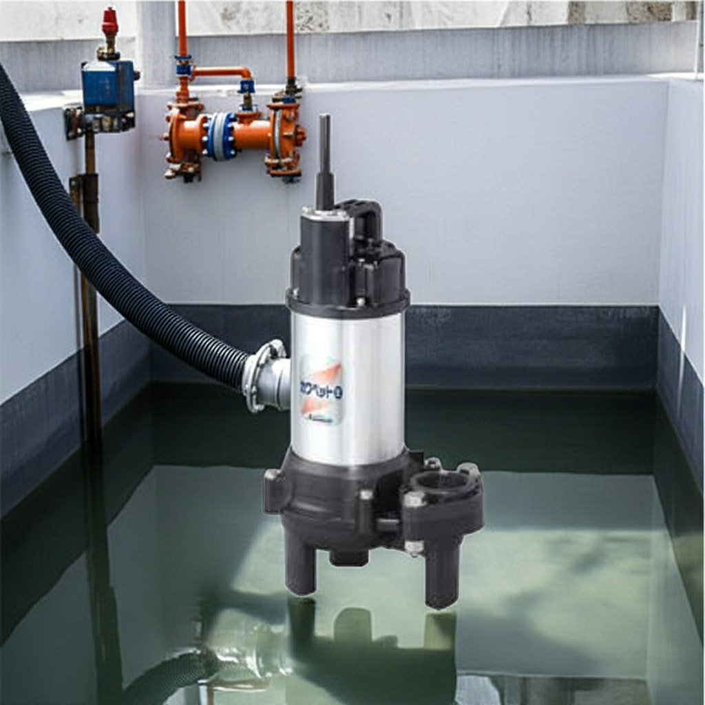 WUO4-655-1.5 強化樹脂製汚水・汚物水中ﾎﾟﾝﾌﾟﾎﾞﾙﾃｯｸｽﾀｲﾌﾟ2極非自動型ﾌﾗﾝｼﾞﾀｲﾌﾟ