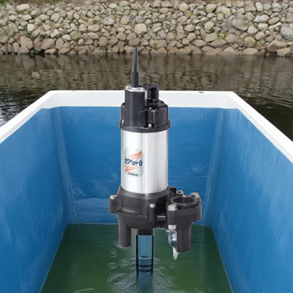 WUO4-805-2.2 強化樹脂製汚水・汚物水中ﾎﾟﾝﾌﾟﾎﾞﾙﾃｯｸｽﾀｲﾌﾟ2極非自動型ﾌﾗﾝｼﾞﾀｲﾌﾟ