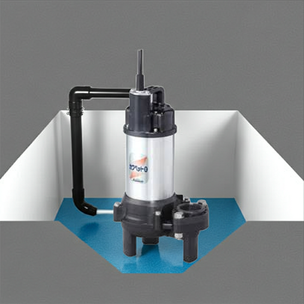 WUO4-805-3.7 強化樹脂製汚水・汚物水中ﾎﾟﾝﾌﾟﾎﾞﾙﾃｯｸｽﾀｲﾌﾟ2極非自動型ﾌﾗﾝｼﾞﾀｲﾌﾟ