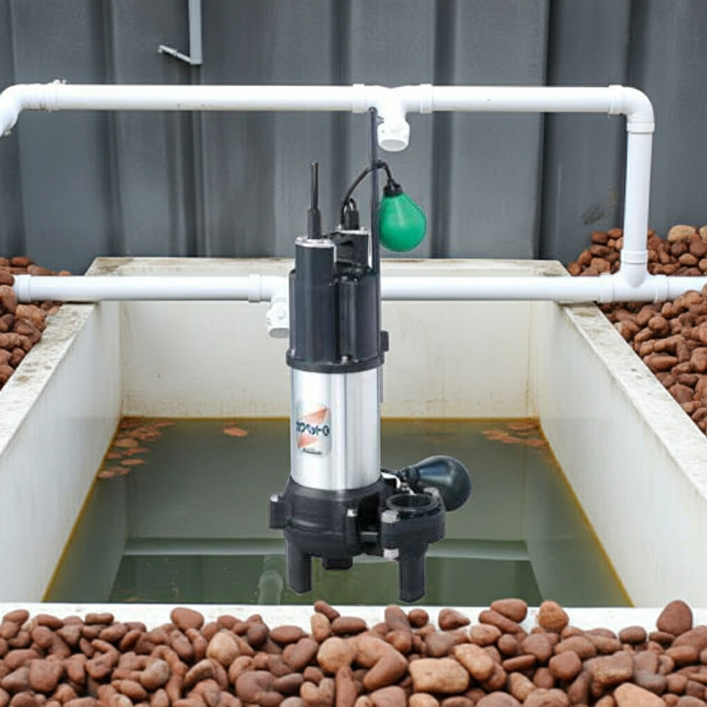 WUO4-805-2.2LG 強化樹脂製汚水・汚物水中ﾎﾟﾝﾌﾟﾎﾞﾙﾃｯｸｽﾀｲﾌﾟ2極自動型ﾌﾗﾝｼﾞﾀｲﾌﾟ